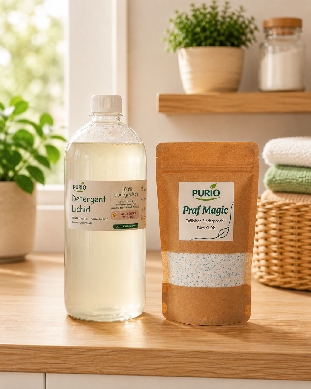 Ofertă de Test — Detergent Lichid 20 Spălări + Praf Magic 400g