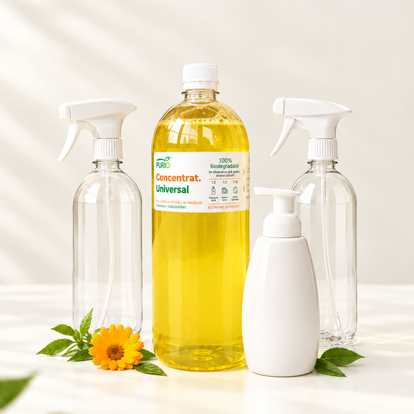 Concentrat Universal PURIO 1L — Multi-uz cu Gălbenele + 3 Recipiente CADOU